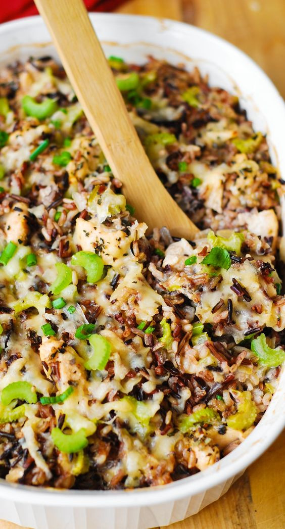 Healthy Chicken And Wild Rice Casserole
 Healthy chicken dinner Rice casserole and Wild rice on