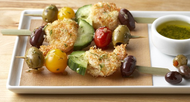 Healthy Chicken Appetizers
 Healthy party appetizers Crispy Garlic Shrimp Skewers