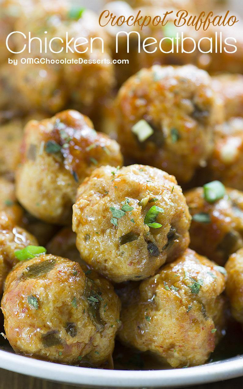 Healthy Chicken Appetizers
 Buffalo Chicken Meatballs