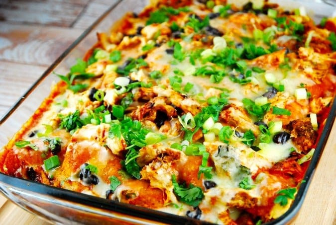 Healthy Chicken Casserole Recipes Weight Watchers
 Chicken Enchilada Casserole Recipe 8 Smart Points LaaLoosh