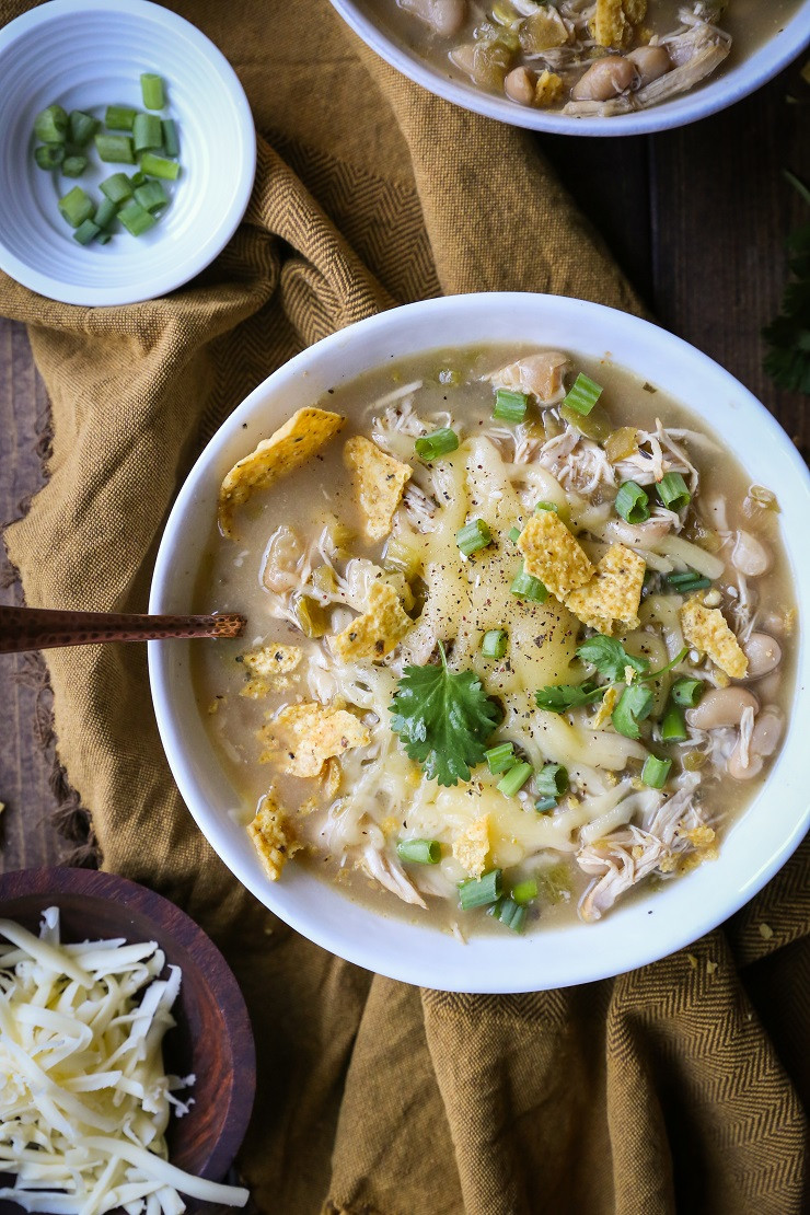 Healthy Chicken Chili Crock Pot
 Crock Pot White Chicken Chili The Roasted Root
