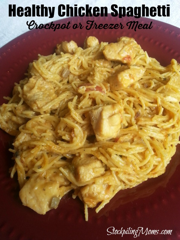 Healthy Chicken Crockpot Dinners
 Healthy Chicken Spaghetti Crockpot Freezer Meal