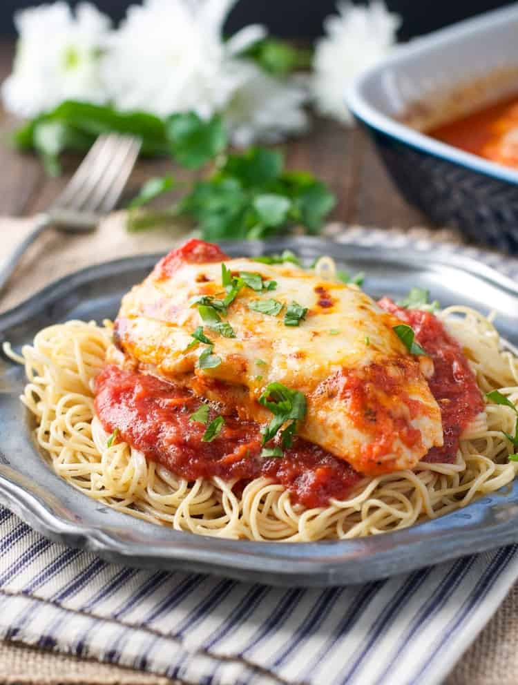 Healthy Chicken Dinner Recipes
 Dump and Bake Healthy Chicken Parmesan a Video  The