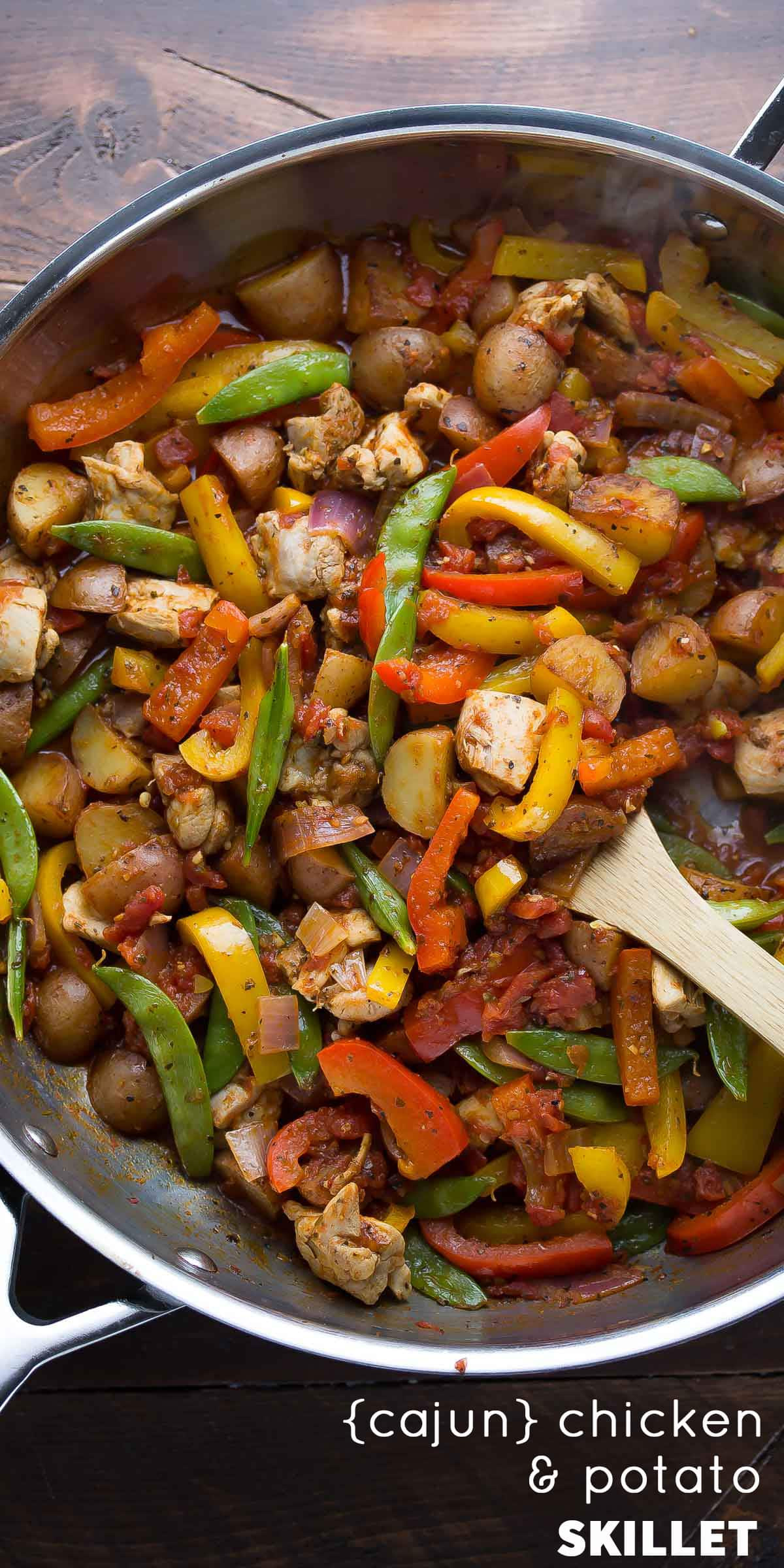 Healthy Chicken Dinners
 Healthy Chicken Skillet with Cajun Potatoes and Veggies