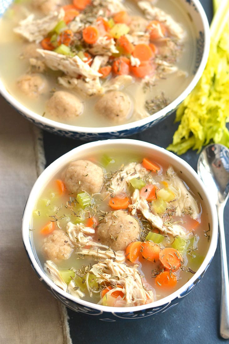 Healthy Chicken Dumplings
 Healthy Chicken Dumpling Soup GF Low Cal Skinny