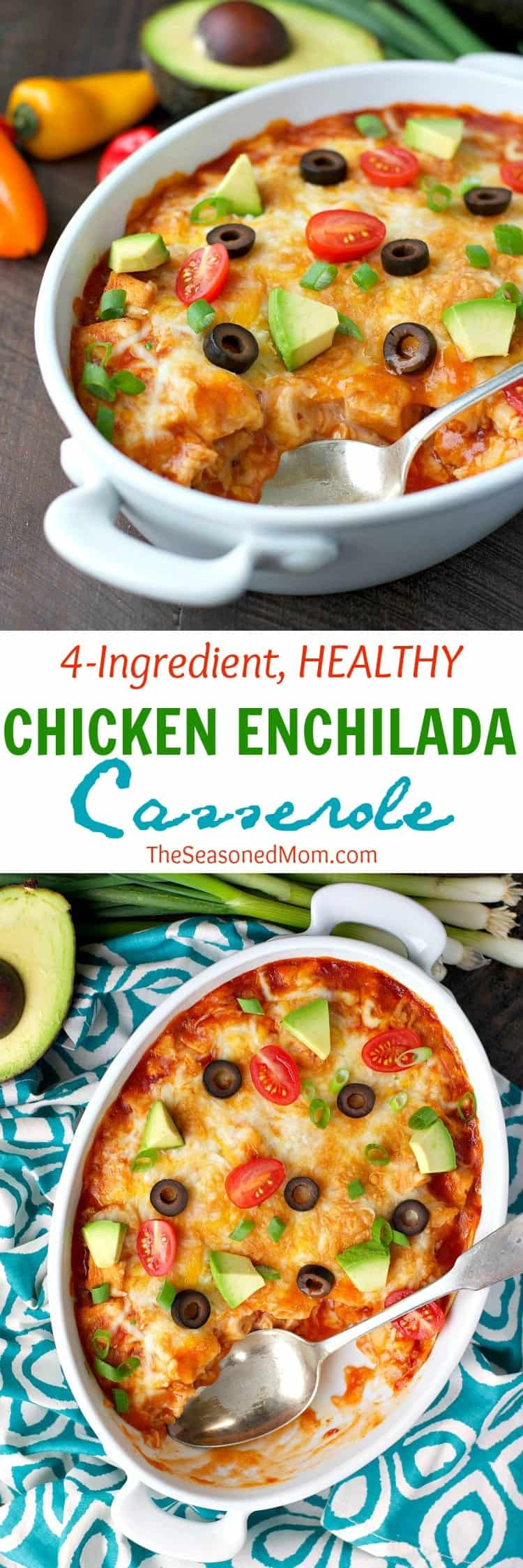 Healthy Chicken Enchilada Casserole
 4 Ingre nt Healthy Chicken Enchilada Casserole The