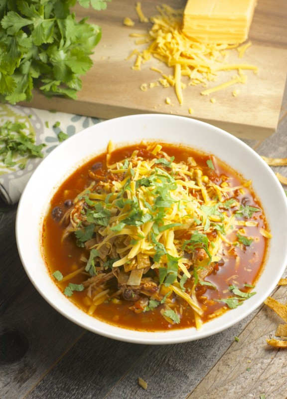 Healthy Chicken Enchilada Soup
 Slow Cooker Chicken Enchilada Soup Maebells