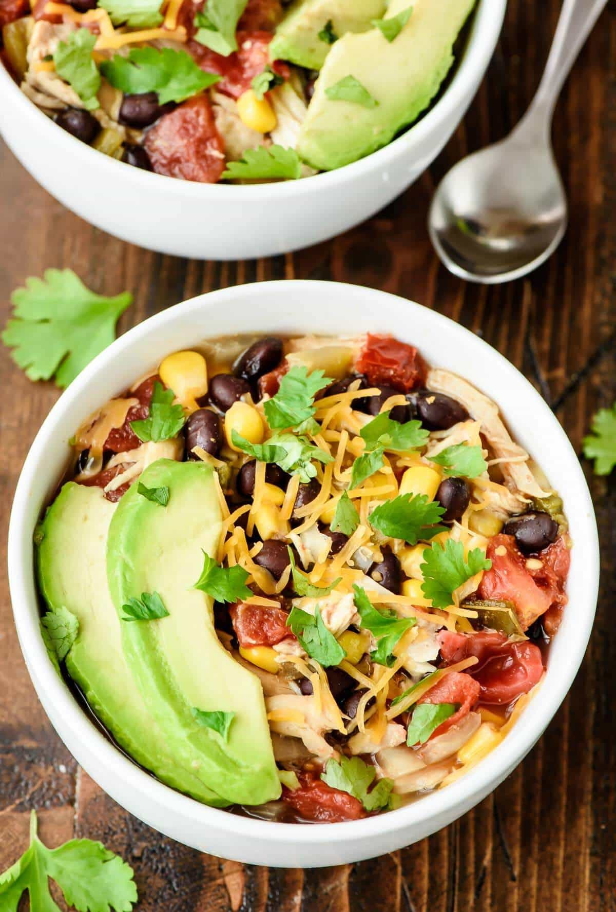 Healthy Chicken Enchilada Soup
 Slow Cooker Chicken Enchilada Soup