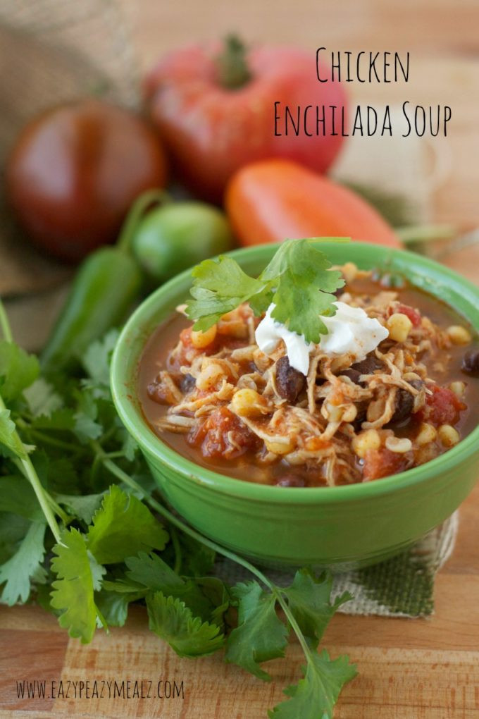 Healthy Chicken Enchilada Soup
 Chicken Enchilada Soup Easy Peasy Meals