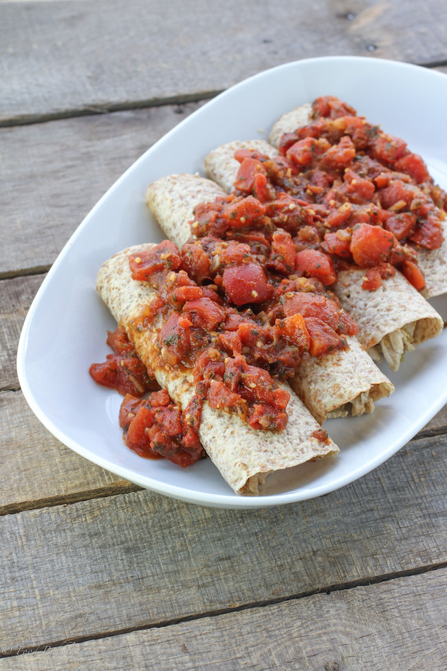 Healthy Chicken Enchiladas
 Healthy Chicken Enchiladas with Chunky Enchilada Sauce