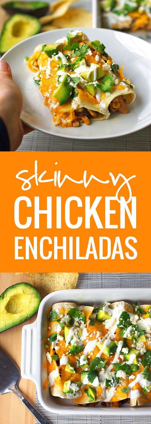 Healthy Chicken Enchiladas With Green Sauce
 Skinny Chicken Enchiladas Recipe