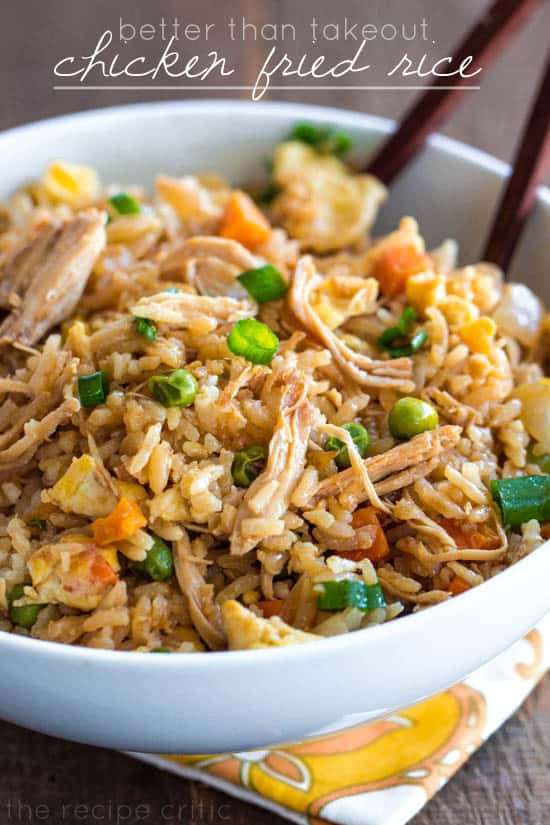 Healthy Chicken Fried Rice
 Better than Takeout Chicken Fried Rice