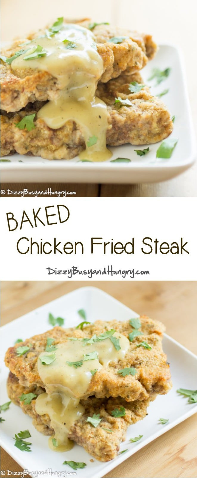 Healthy Chicken Fried Steak
 Baked Chicken Fried Steak SundaySupper