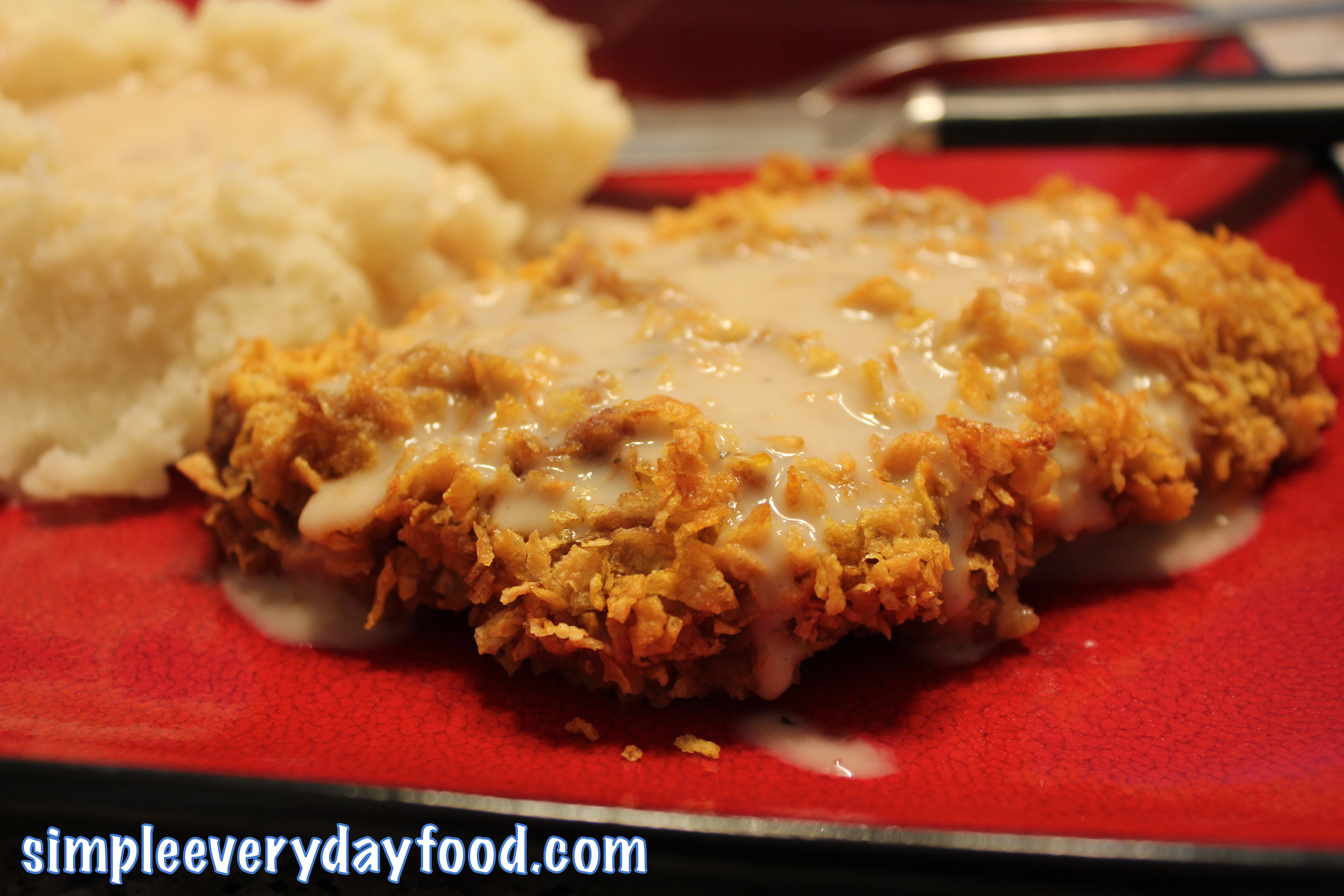 Healthy Chicken Fried Steak
 healthy chicken fried steak with cream gravy Simple