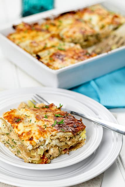 Healthy Chicken Lasagna
 Cheesy Chicken and Artichoke Lasagna • The Healthy Foo