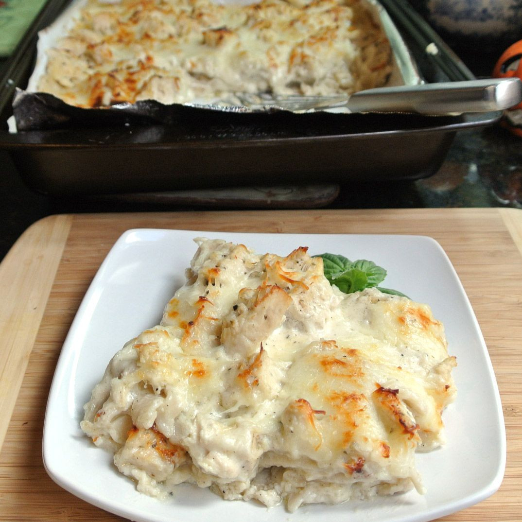 Healthy Chicken Lasagna
 Chicken Alfredo Lasagna date night dinner Totally not