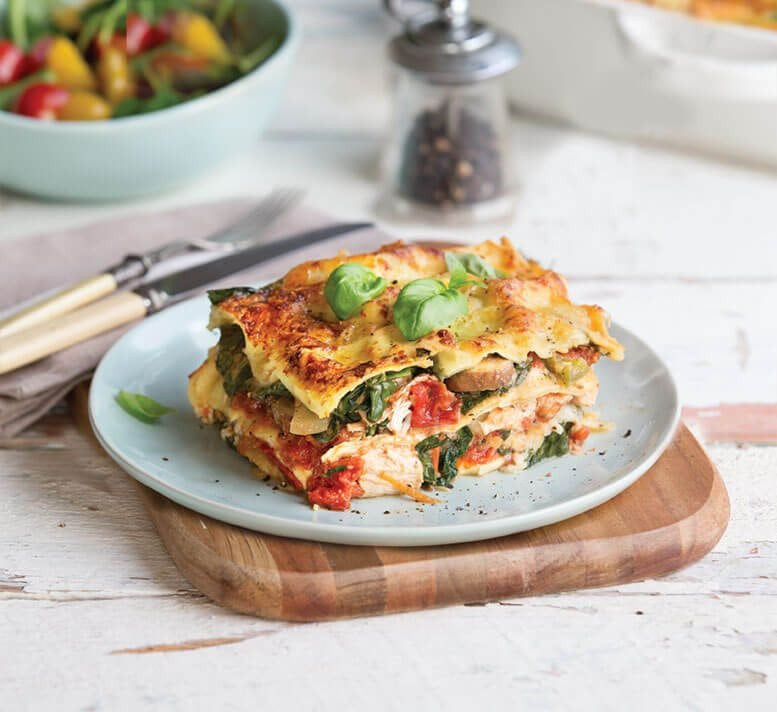 Healthy Chicken Lasagna
 Chicken and mushroom lasagne Healthy Food Guide