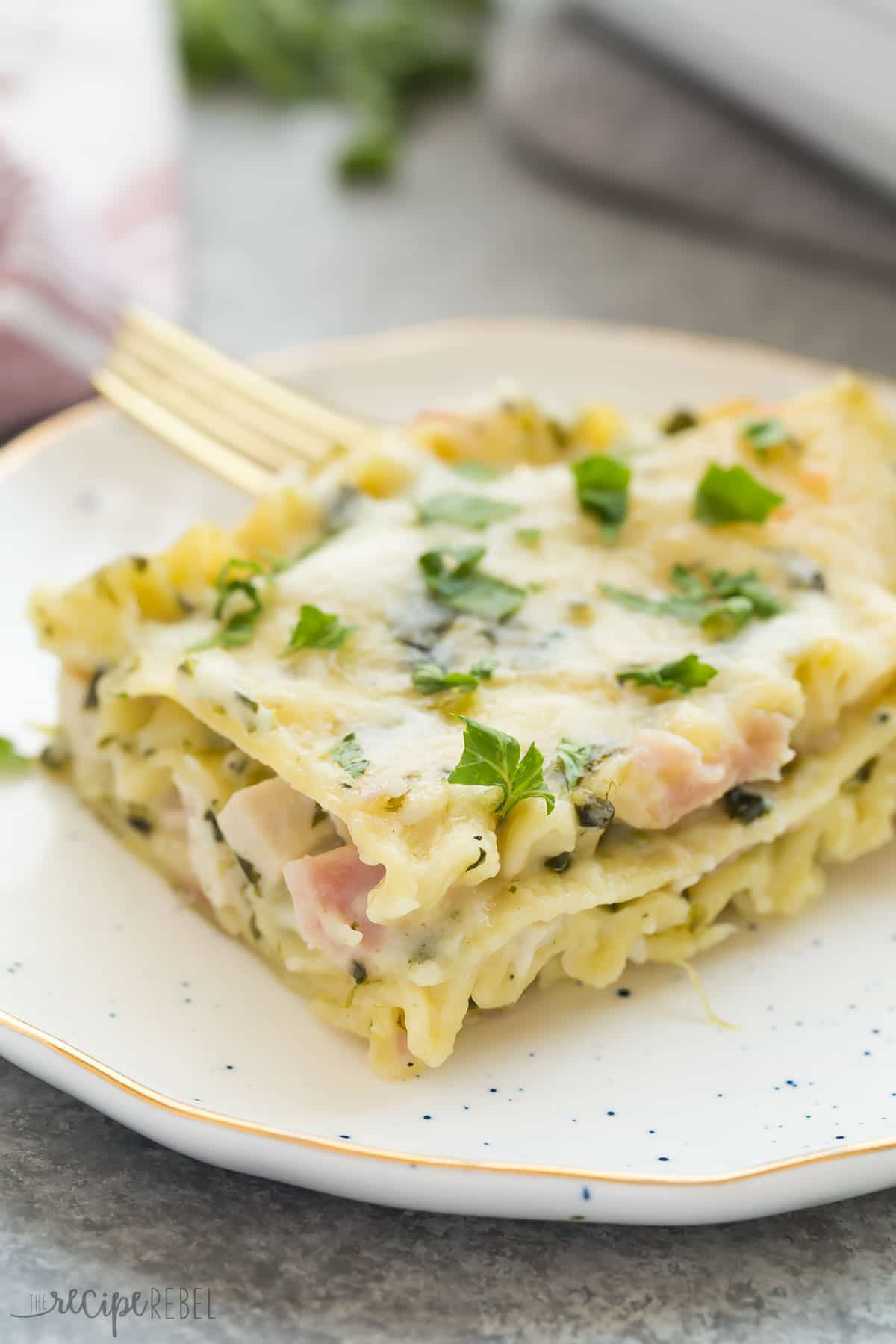 Healthy Chicken Lasagna
 White Chicken Lasagna with Ham and Spinach Recipe