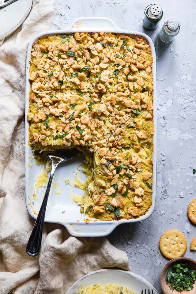 Healthy Chicken Noodle Casserole
 Healthy Chicken Noodle Casserole with Spaghetti Squash