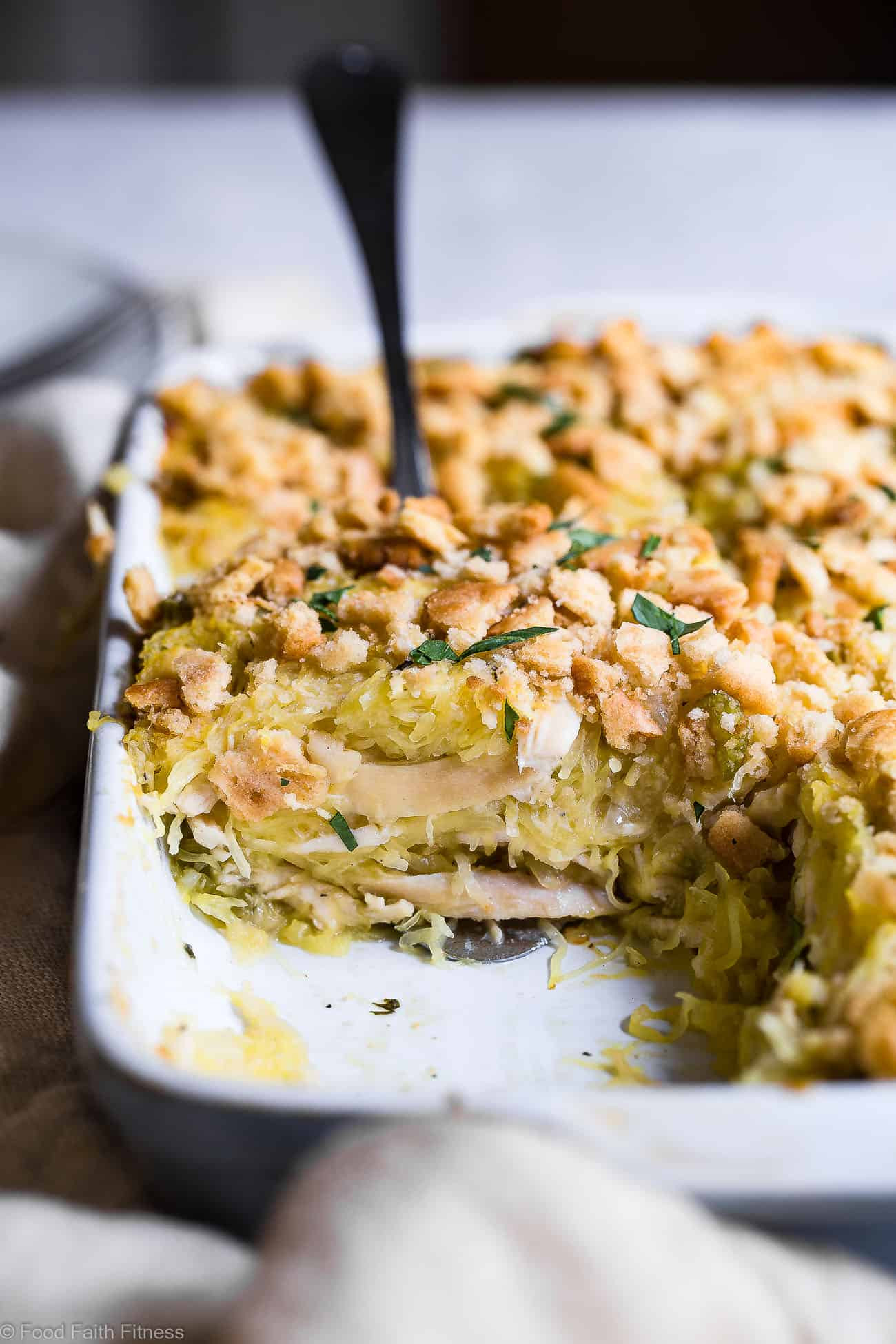 Healthy Chicken Noodle Casserole
 Healthy Chicken Noodle Casserole with Spaghetti Squash