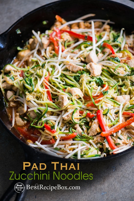 Healthy Chicken Pad Thai Recipe
 Zucchini Noodle Pad Thai Recipe with Chicken Healthy Pad Thai