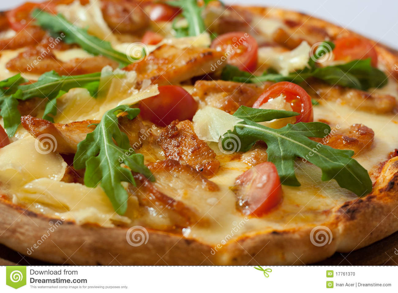 Healthy Chicken Pizza
 Italian Healthy Chicken Pizza Stock Image