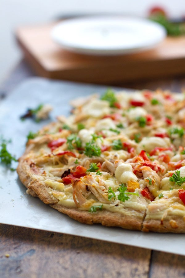 Healthy Chicken Pizza Recipes
 Healthy Chicken Alfredo Pizza Recipe Pinch of Yum