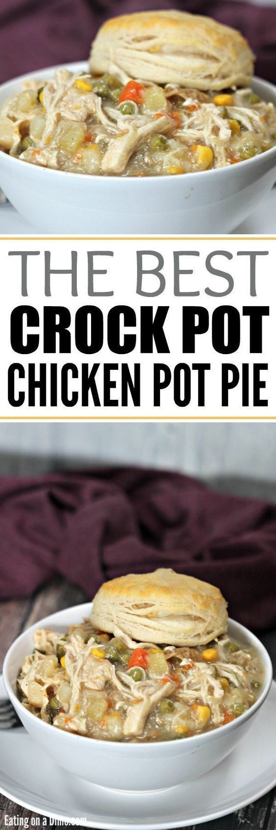 Healthy Chicken Pot Pie Crock Pot
 Crockpot Chicken Pot Pie Recipe Nom Nom