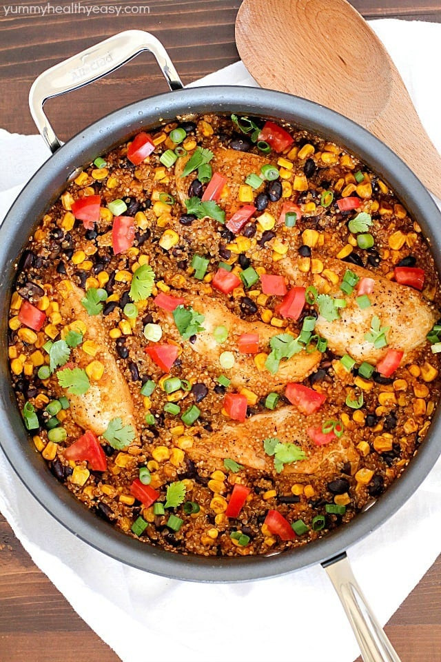 Healthy Chicken Quinoa Recipes
 e Pan Southwest Chicken & Quinoa Recipe Yummy Healthy Easy