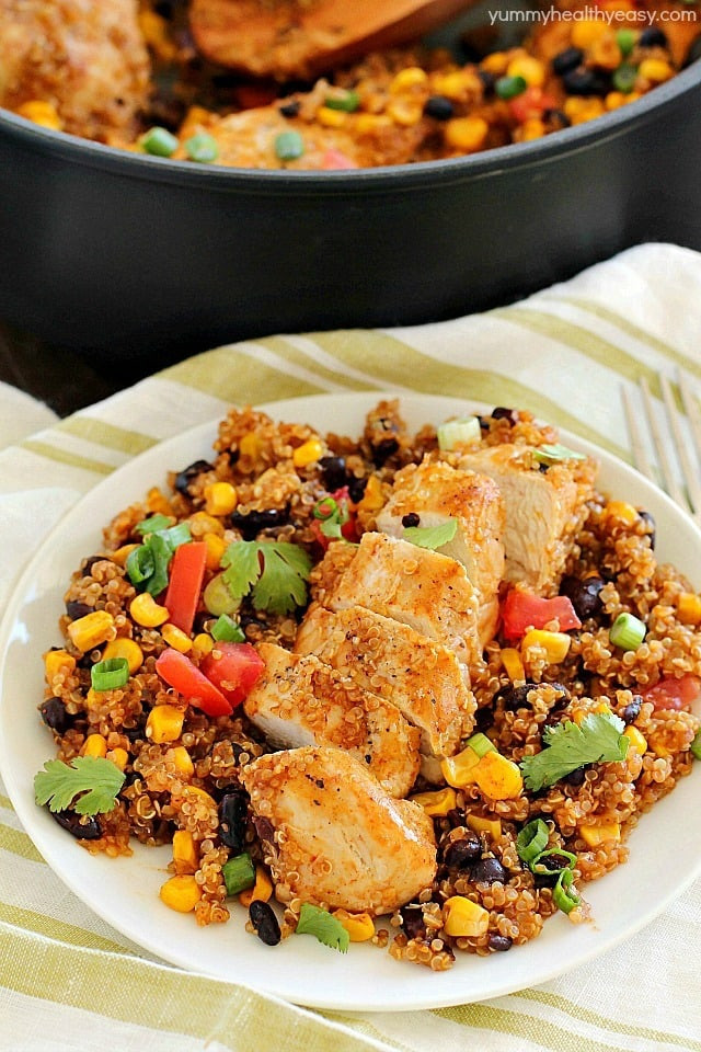 Healthy Chicken Quinoa Recipes
 e Pan Southwest Chicken & Quinoa Recipe Yummy Healthy Easy