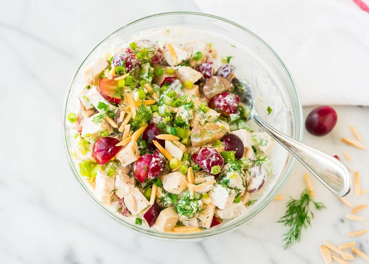 Healthy Chicken Salad Recipe Easy
 Greek Yogurt Chicken Salad with Dill