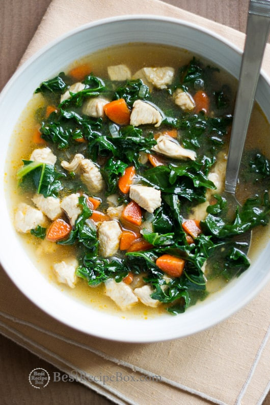 Healthy Chicken Soup Recipe
 Healthy Chicken Soup with Kale Recipe