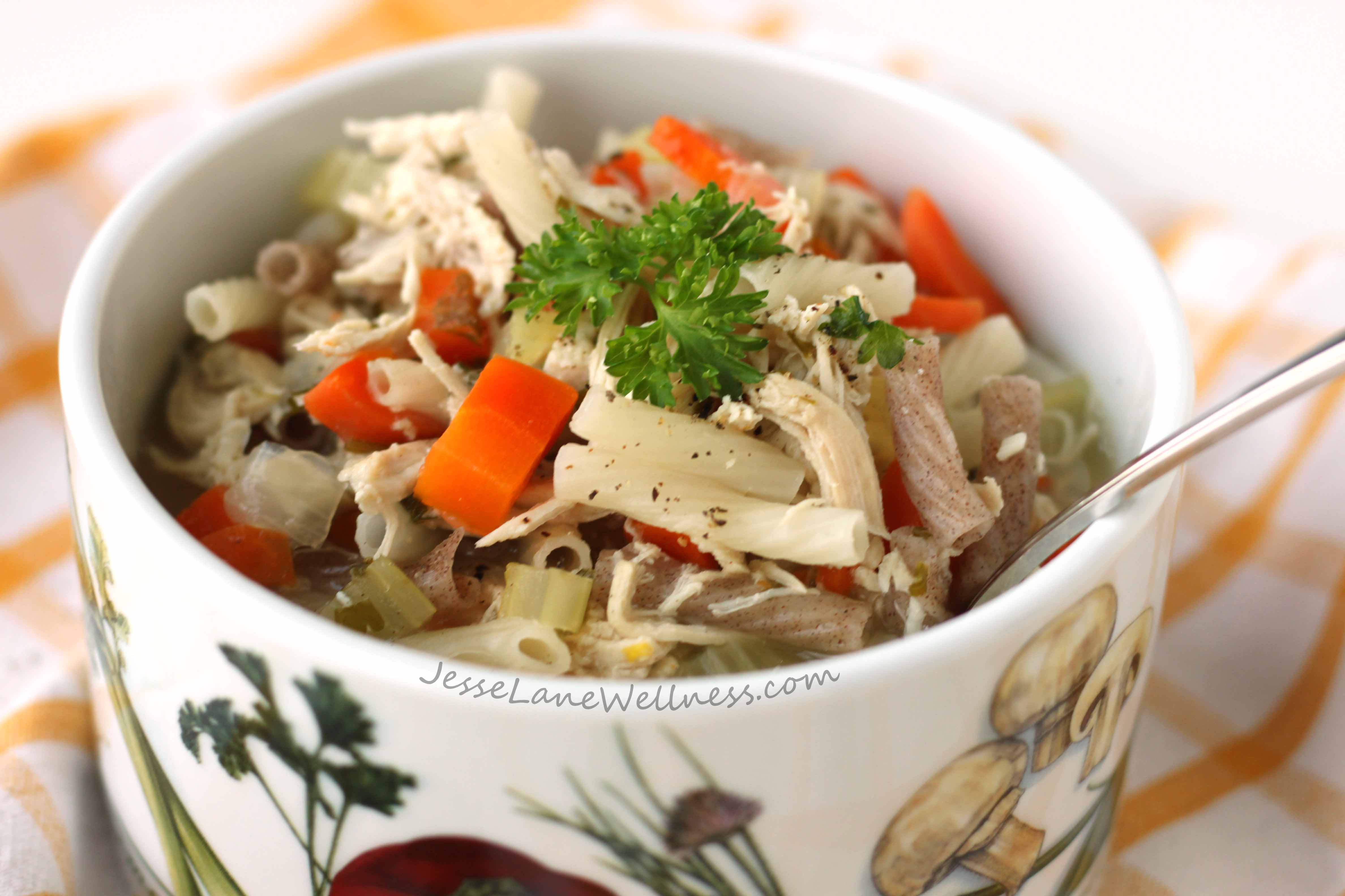 Healthy Chicken Soup Recipe
 Healthy Chicken Noodle Soup Recipe by Jesse Lane Wellness