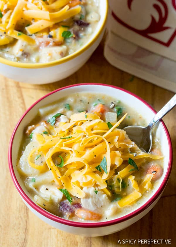Healthy Chicken Soup Slow Cooker
 Healthy Slow Cooker Chicken Potato Soup A Spicy Perspective