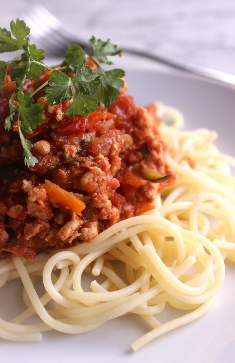 Healthy Chicken Spaghetti
 KID APPROVED Slow cooker healthy chicken spaghetti