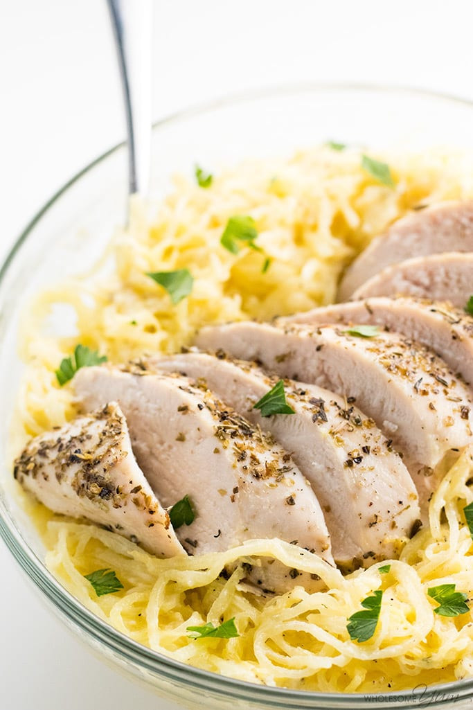 Healthy Chicken Spaghetti Recipe
 Healthy Chicken Alfredo Recipe with Spaghetti Squash