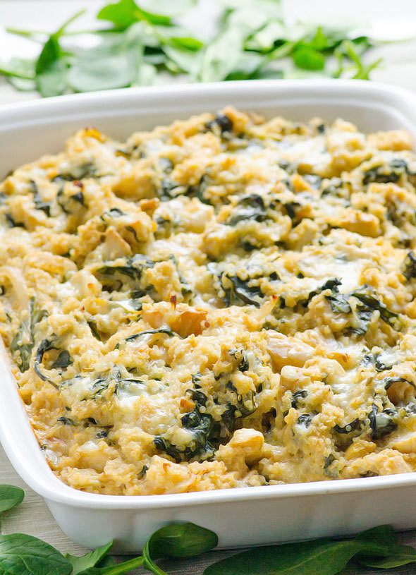 Healthy Chicken Spinach Casserole
 Healthy Spinach Quinoa Casserole