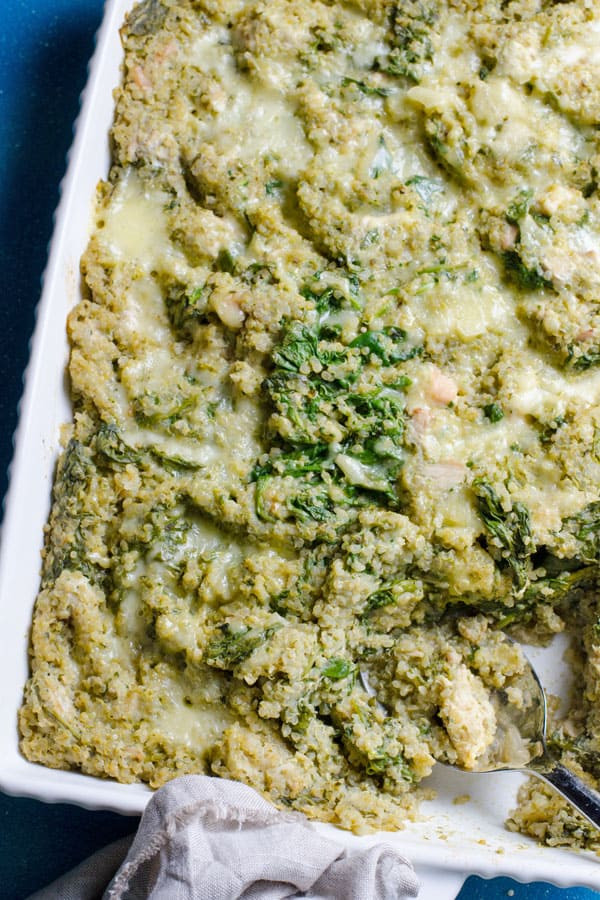 Healthy Chicken Spinach Casserole
 Juicy Spinach Chicken Quinoa Casserole iFOODreal