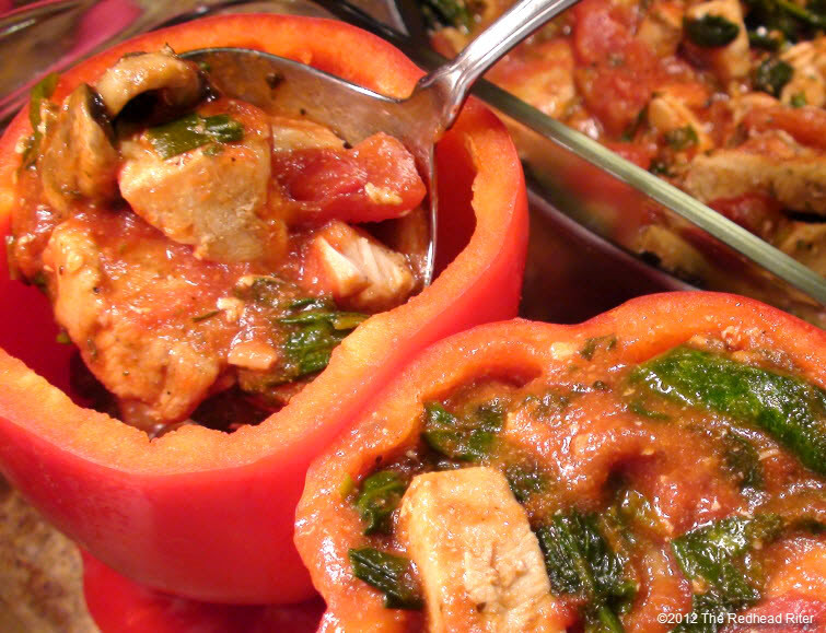 Healthy Chicken Stuffed Bell Peppers
 Healthy Baked Chicken Stuffed Red Bell Peppers