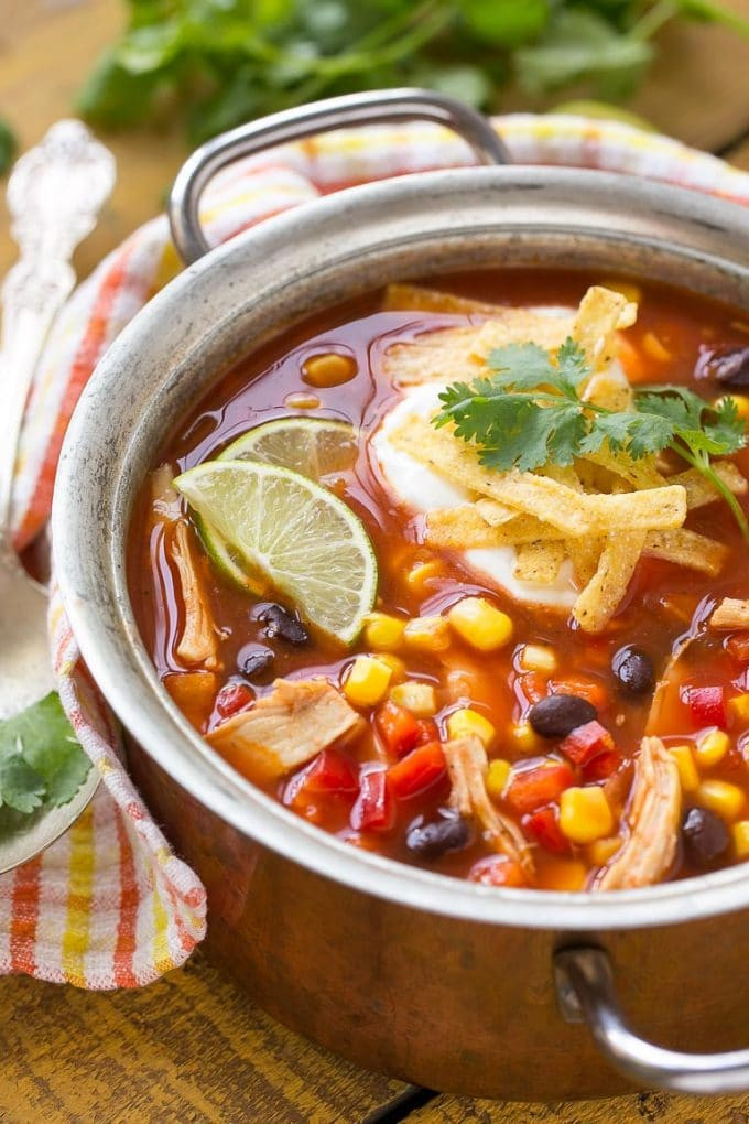 Healthy Chicken Taco Soup
 Quick and Easy Chicken Taco Soup Dinner at the Zoo
