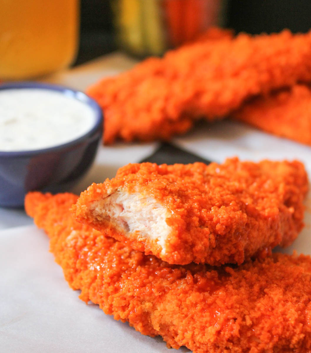 Healthy Chicken Tenders
 The Dude Diet Buffalo Chicken "Fingie" Edition