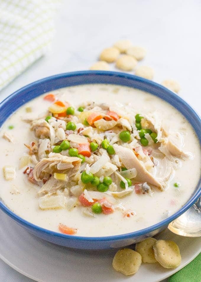 Healthy Chicken Wild Rice Soup
 Healthy creamy chicken and wild rice soup Family Food on