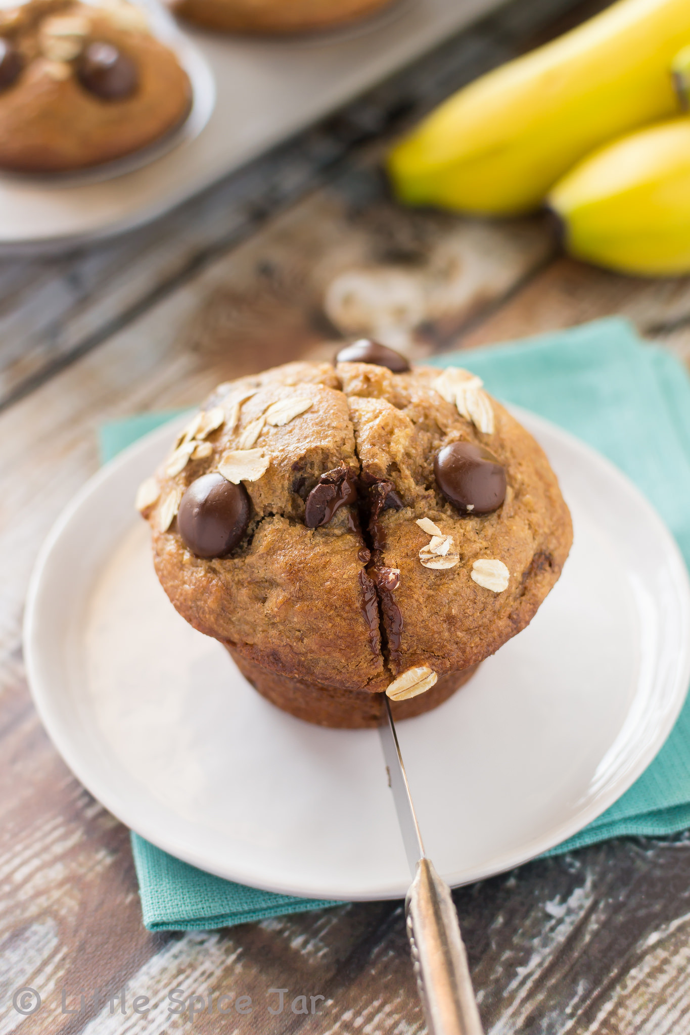 Healthy Chocolate Banana Muffins
 HEALTHY CHOCOLATE CHIP BANANA MUFFINS