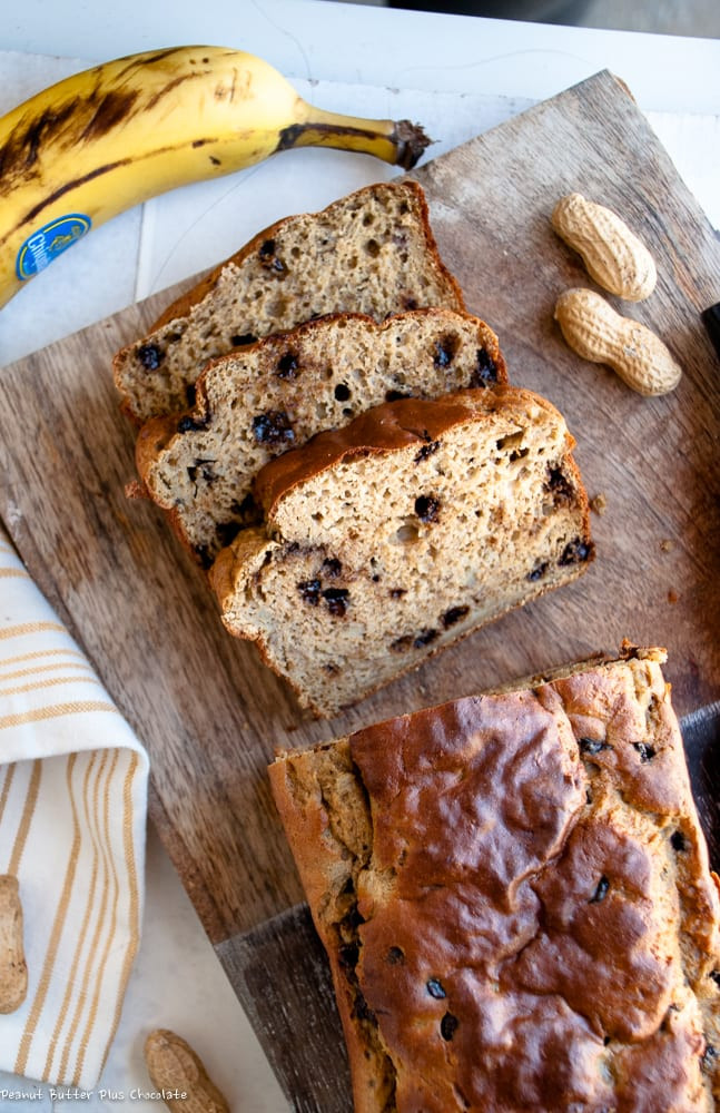 Healthy Chocolate Chip Banana Bread
 Healthy Whole Wheat Chocolate Chip Banana Bread — Peanut