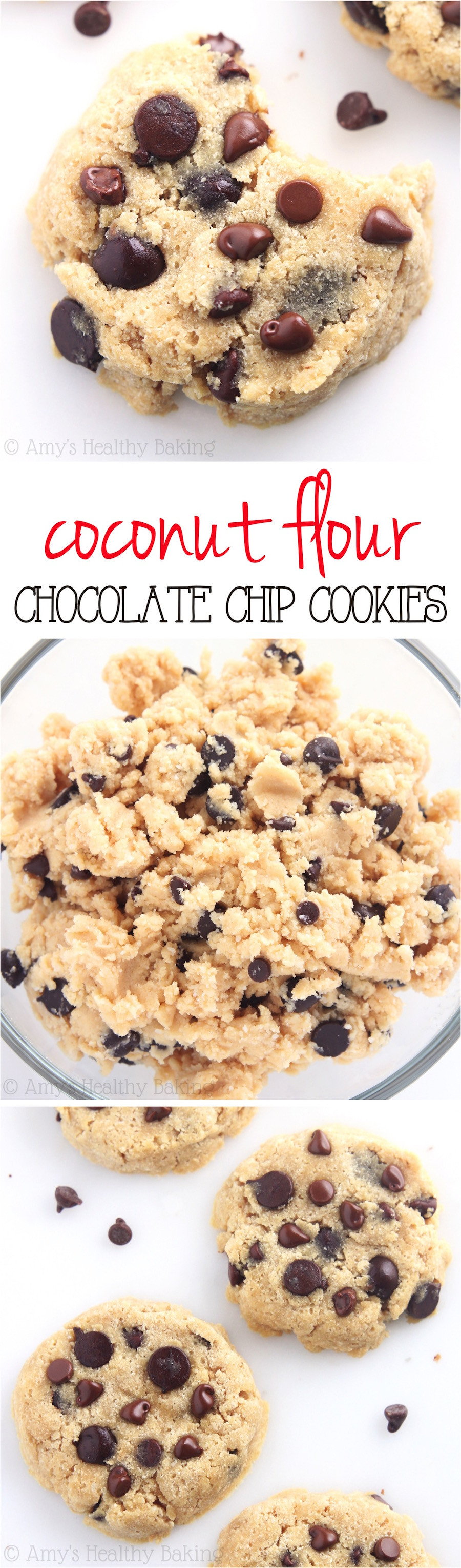 Healthy Chocolate Chip Cookies
 keto chocolate chip cookies coconut flour