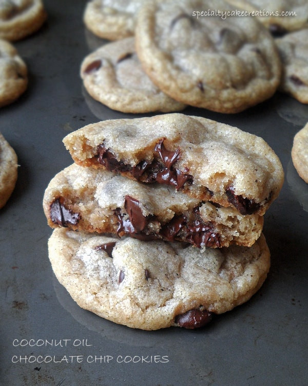 Healthy Chocolate Chip Cookies With Coconut Oil
 Coconut Oil Chocolate Chip Cookies • LeelaLicious