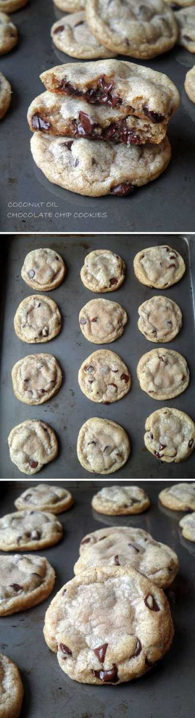 Healthy Chocolate Chip Cookies With Coconut Oil
 Coconut Oil Chocolate Chip Cookies