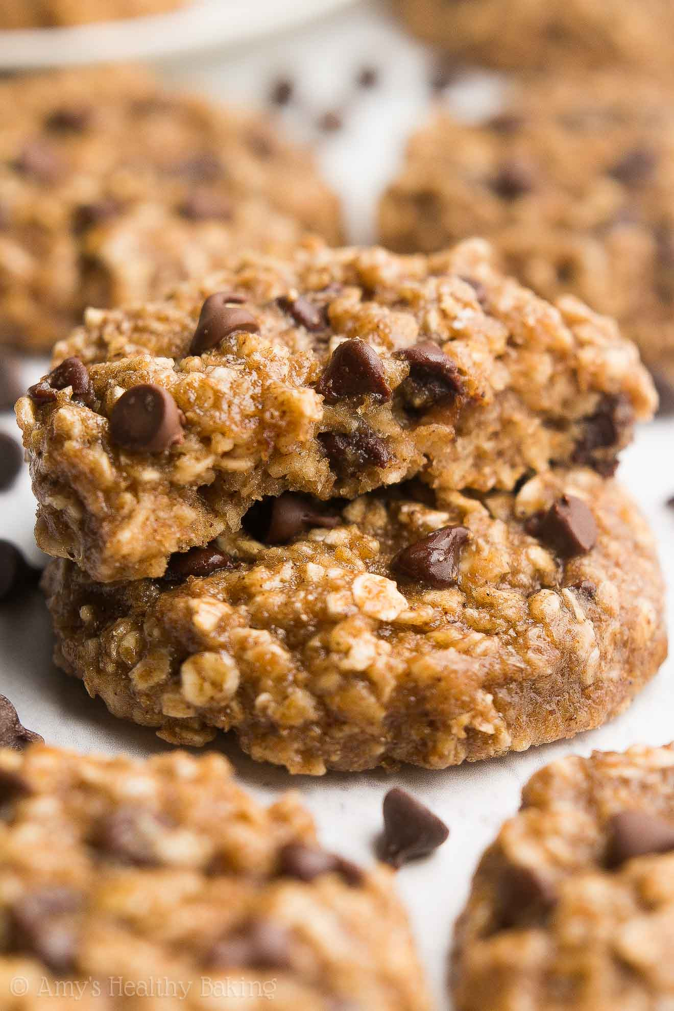 Healthy Chocolate Chip Oatmeal Cookies
 Chai Spice Chocolate Chip Oatmeal Cookies