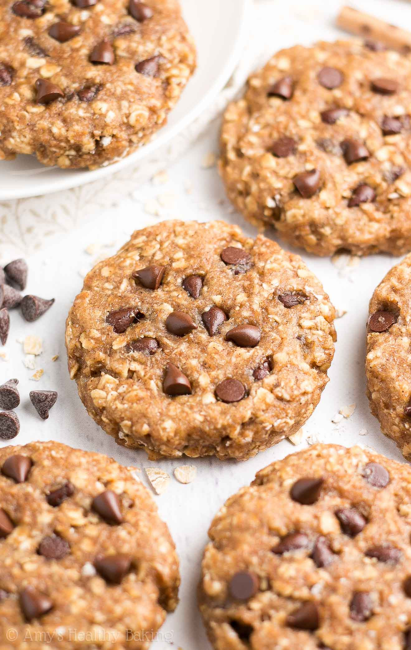 Healthy Chocolate Chip Oatmeal Cookies
 Healthy Chocolate Chip Peanut Butter Oatmeal Breakfast