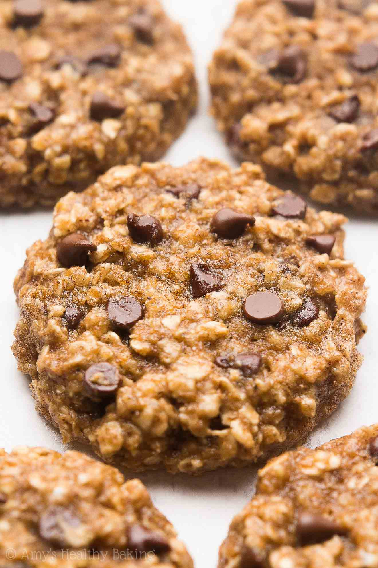 Healthy Chocolate Chip Oatmeal Cookies
 Chai Spice Chocolate Chip Oatmeal Cookies